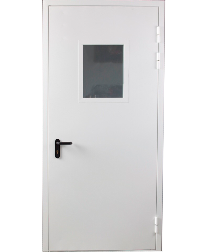 Дверь тамбурная входная порошок со стеклом 2012