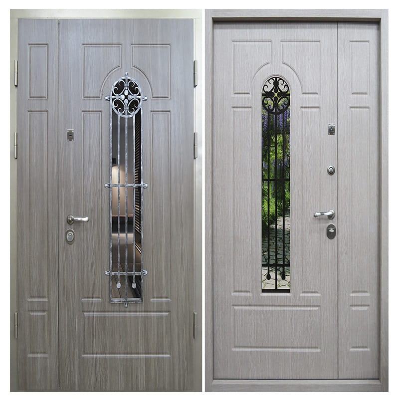 Дверь входная МДФ/МДФ с ковкой 1709