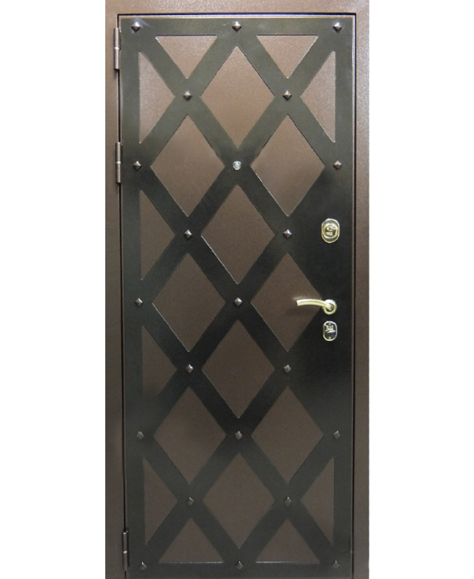 Железная офисная дверь Порошок c ковкой 0016