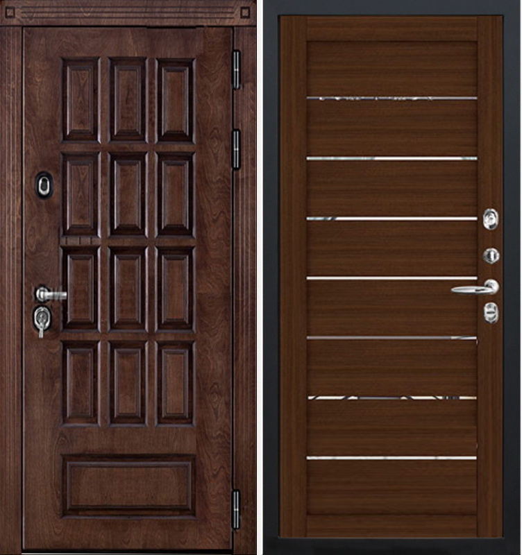 Металлическая входная взломостойкая дверь МДФ 3129