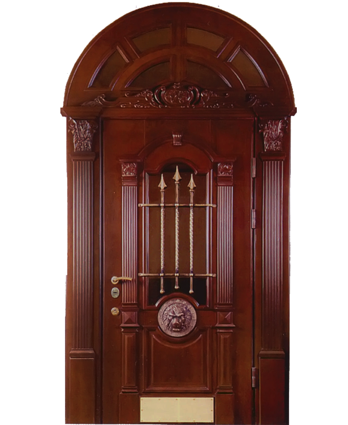 Стальная арочная дверь МДФ 1136