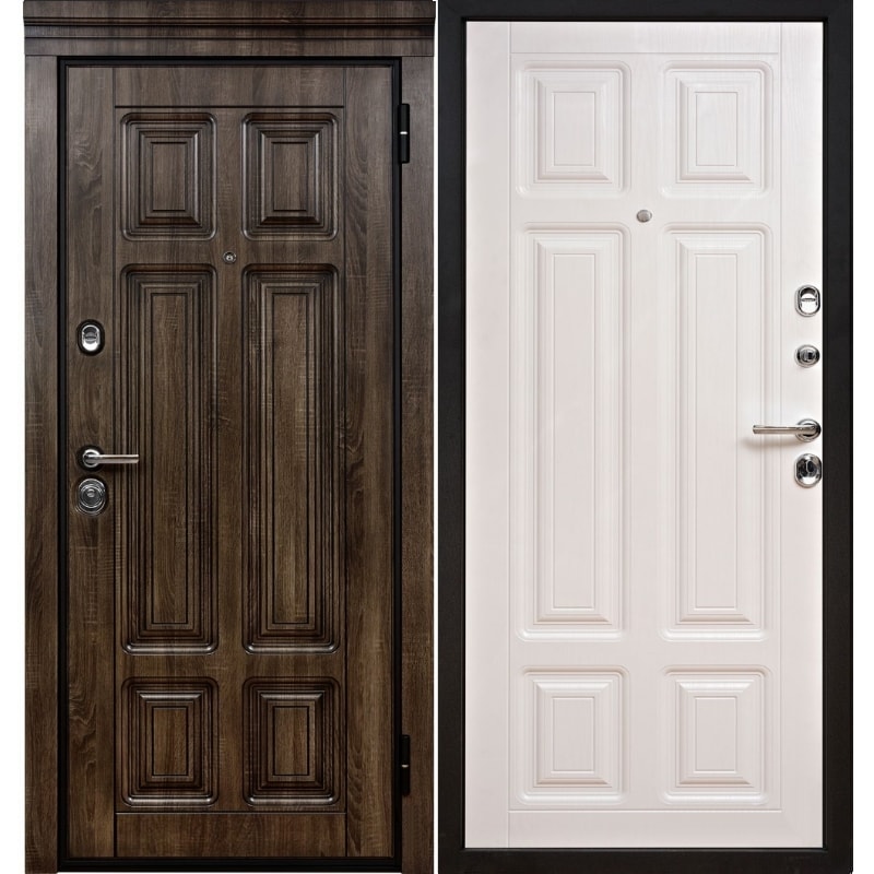 Железная входная утеплённая дверь МДФ/МДФ 3132