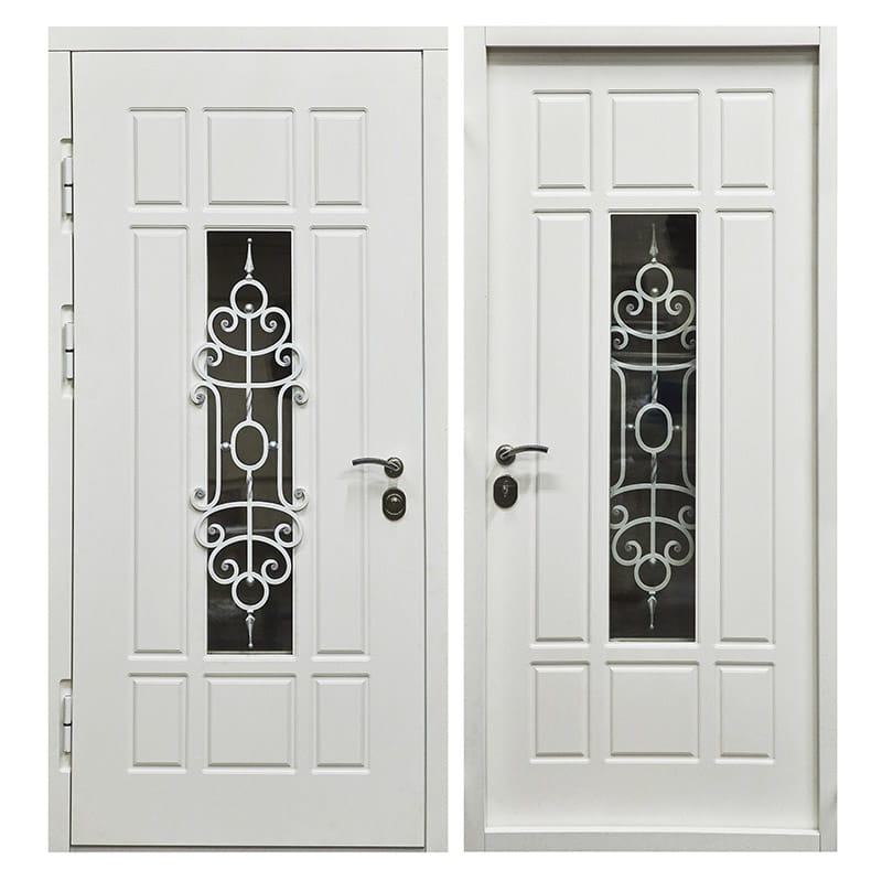 Дверь металлическая МДФ/МДФ с ковкой 1706