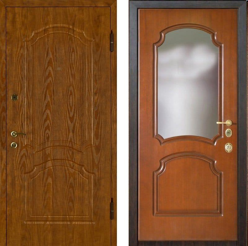 Железная входная дверь МДФ/МДФ с зеркалом 410