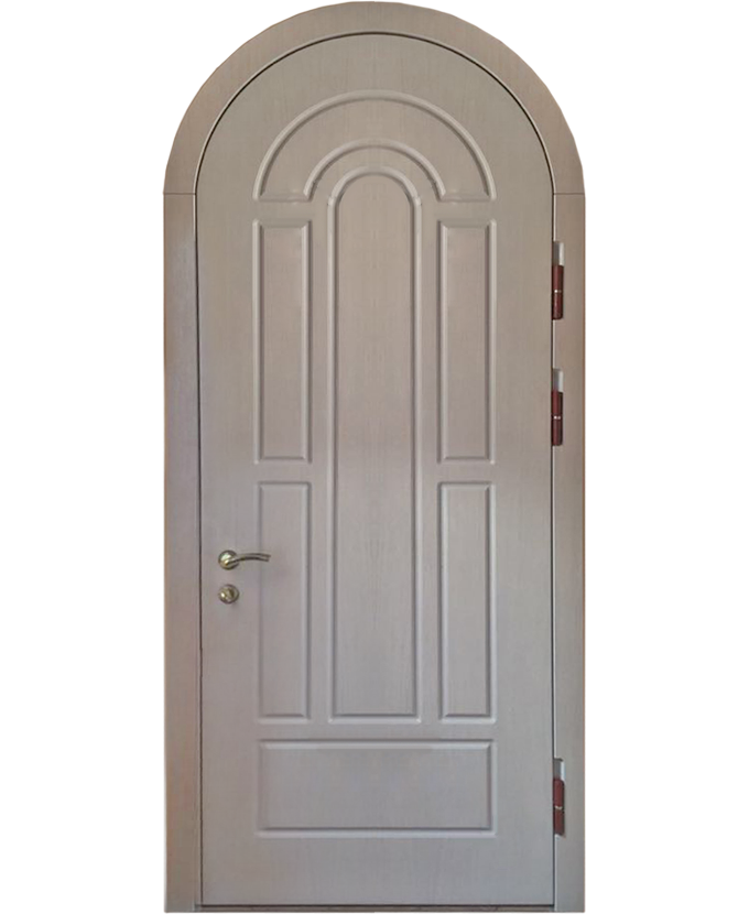 Металлическая входная арочная дверь МДФ 1115