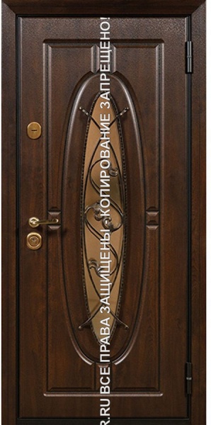 Стальная входная дверь МДФ с ковкой/порошок 1848 Стальная входная дверь МДФ с ковкой/порошок 1848